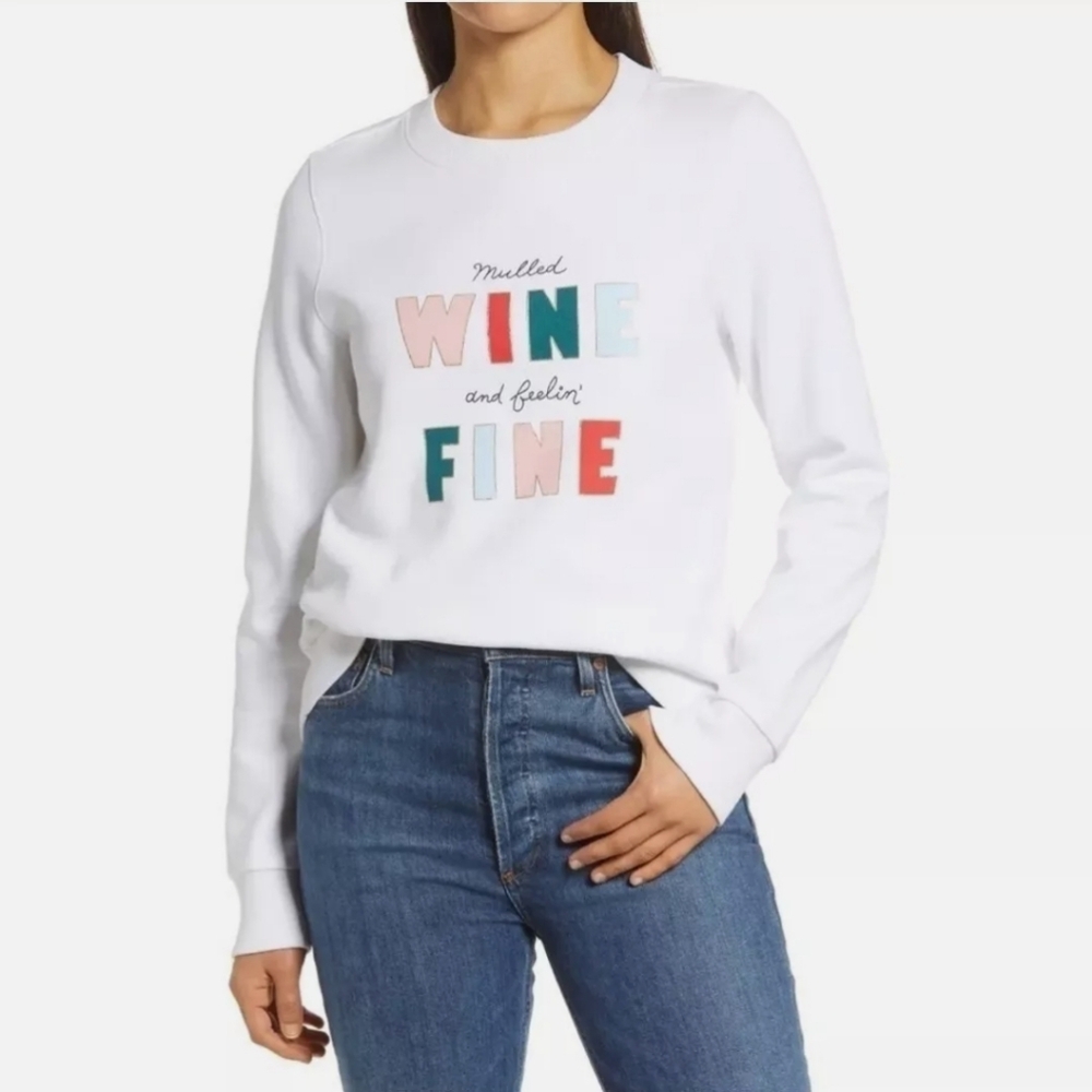 NWT Mulled Wine Graphic Sweat Shirt, size small